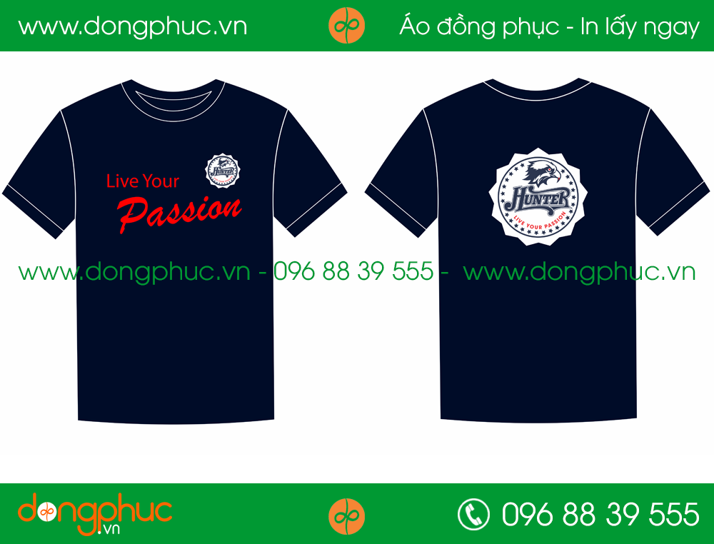 Áo phông đồng phục Live your